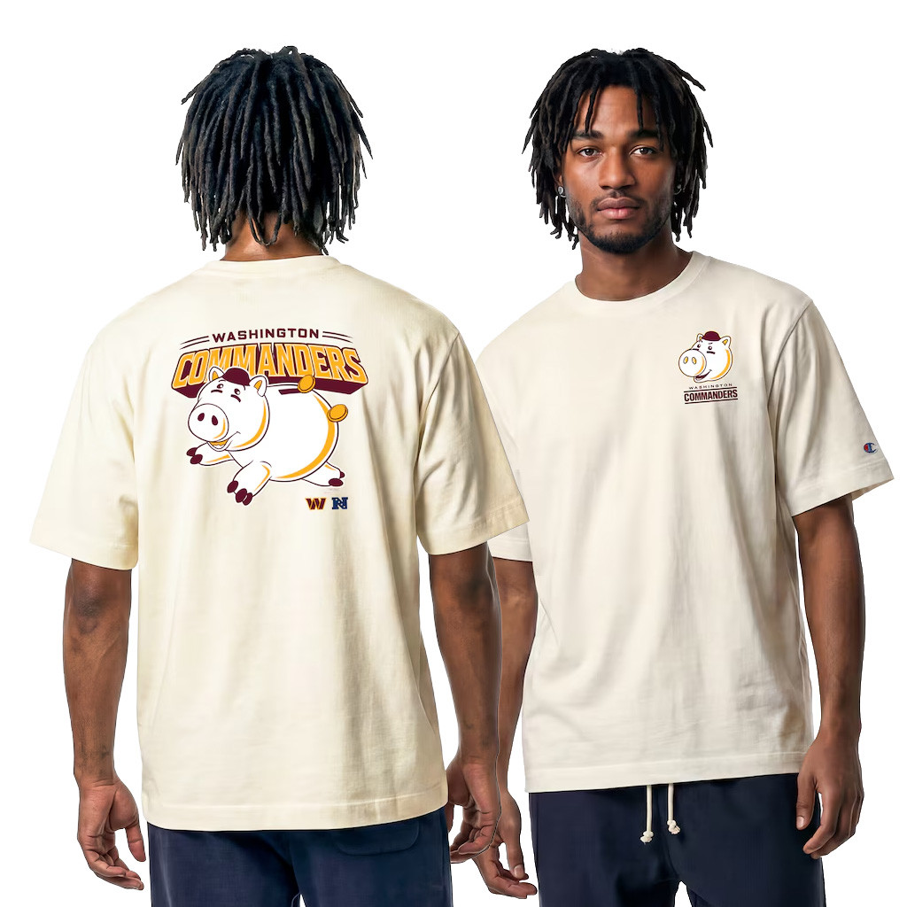 Disney X NFL Washington Commanders Merch Disney X NFL Champion Hamm T-Shirt NFL Disney Shirts Fan Gear