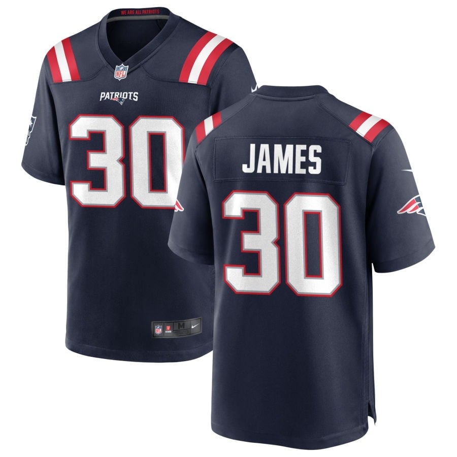 DJ James New England Patriots 2025 Game Jersey - Navy