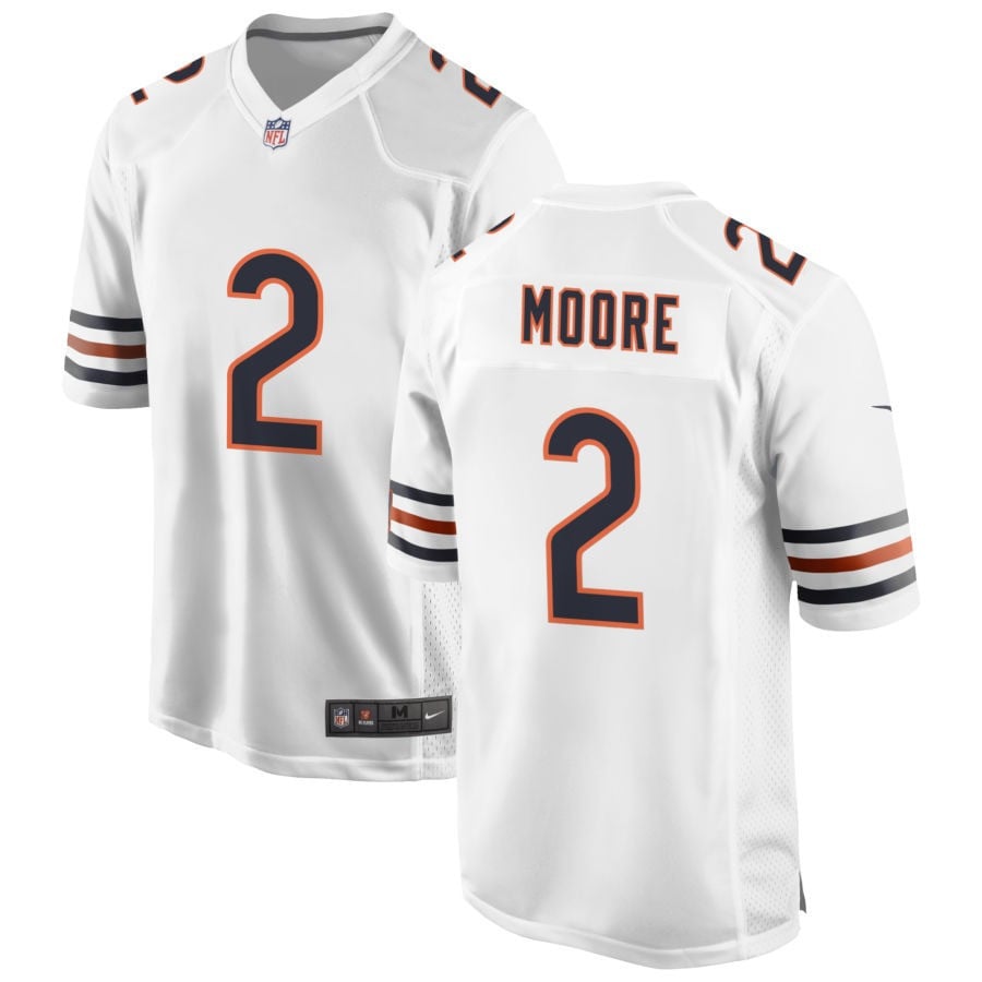DJ Moore Chicago Bears 2025 Game Jersey - White