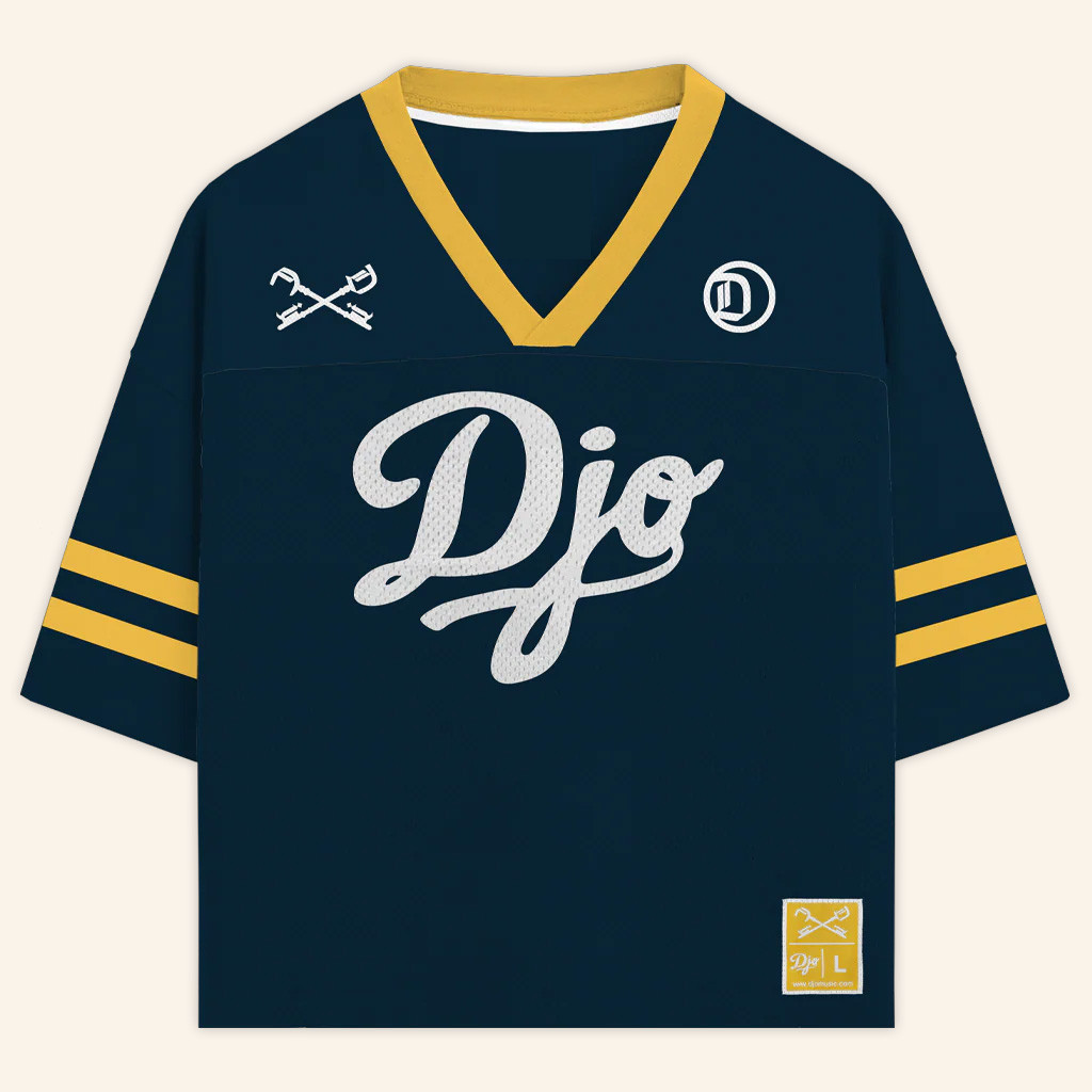 DJO Merch Cursive Crux Football Jersey Gifts For Music Fans