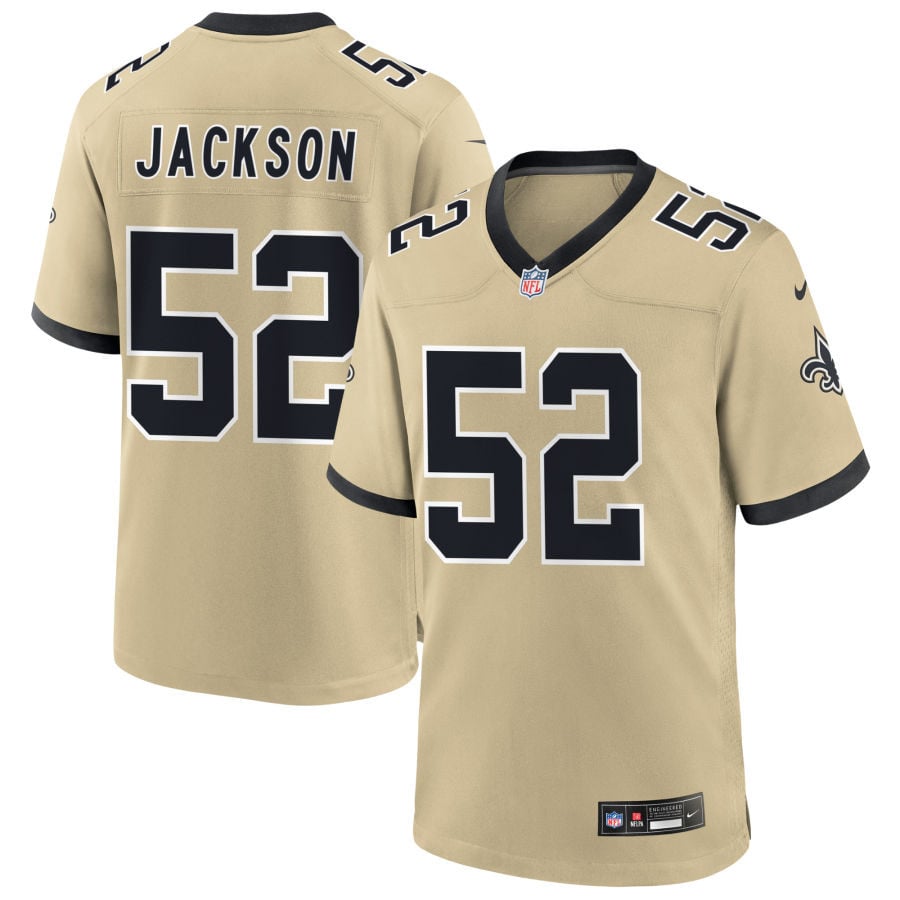 D'Marco Jackson New Orleans Saints 2025 Gameday Golds Alternate Game Jersey - Gold