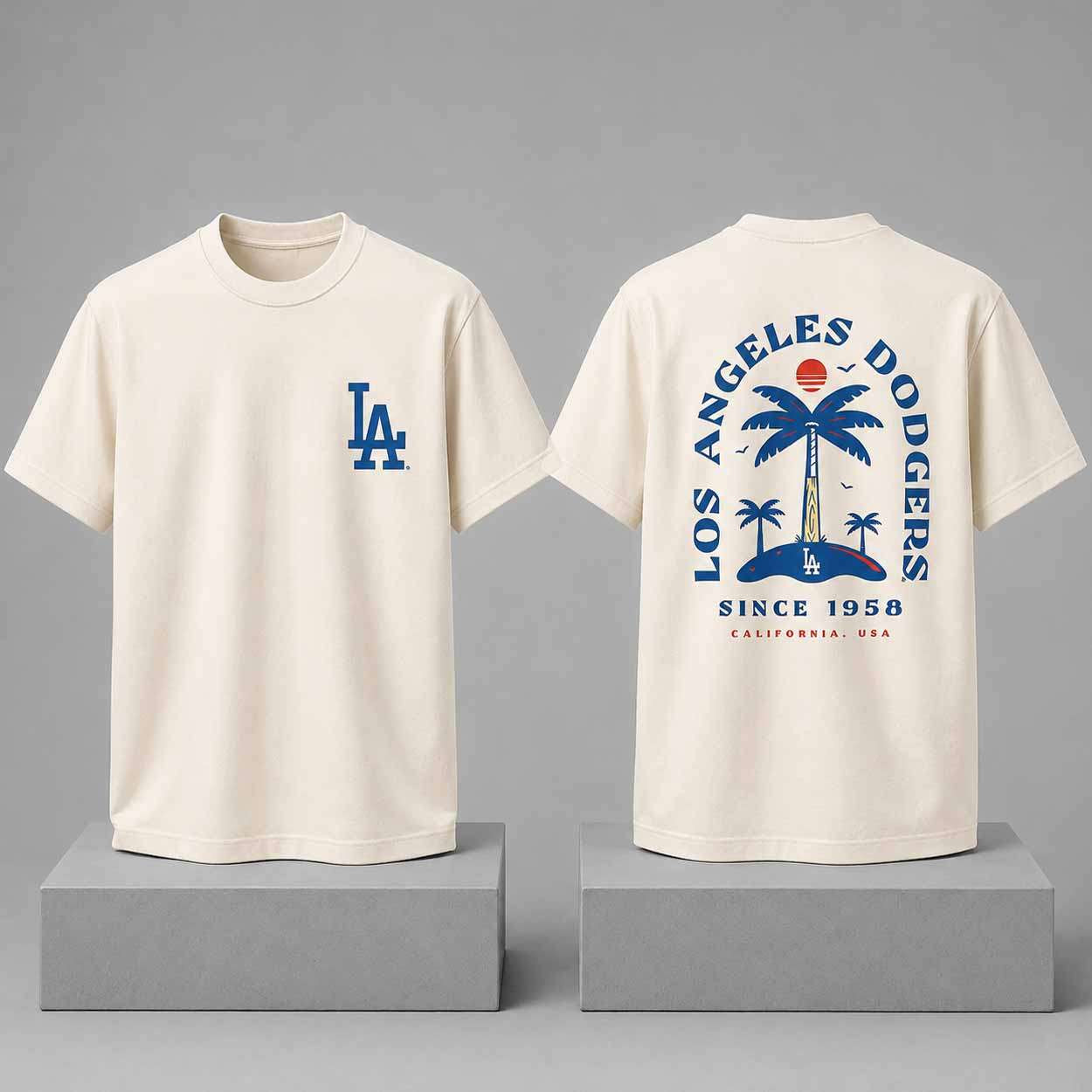 Dodgers Palm Tree Since 1958 Shirt Los Angeles Dodgers Merch Cool Gifts For Baseball Lovers