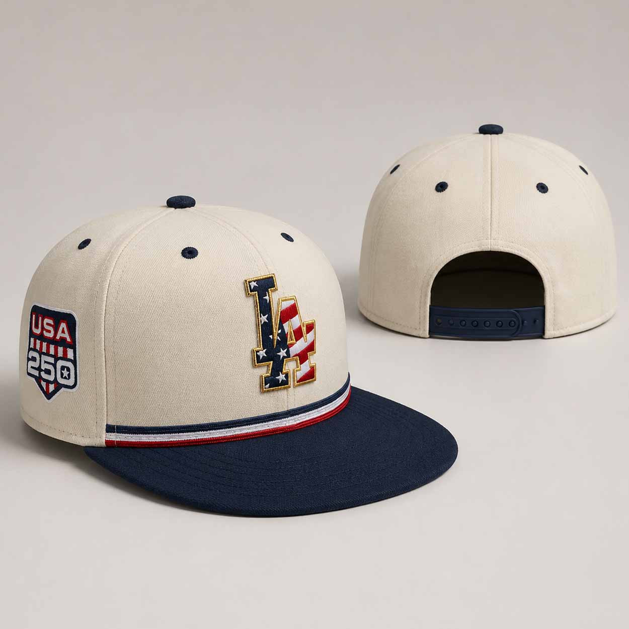 Dodgers USA 250th Anniversary Fourth Of July Snapback Hat