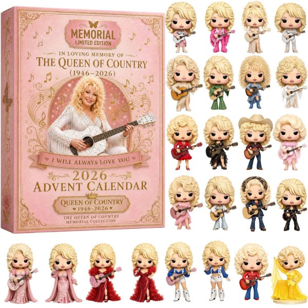 Dolly Parton In Loving Memory Of The Queen Of Country Advent Calendar 24 Day Ornament - Image 2