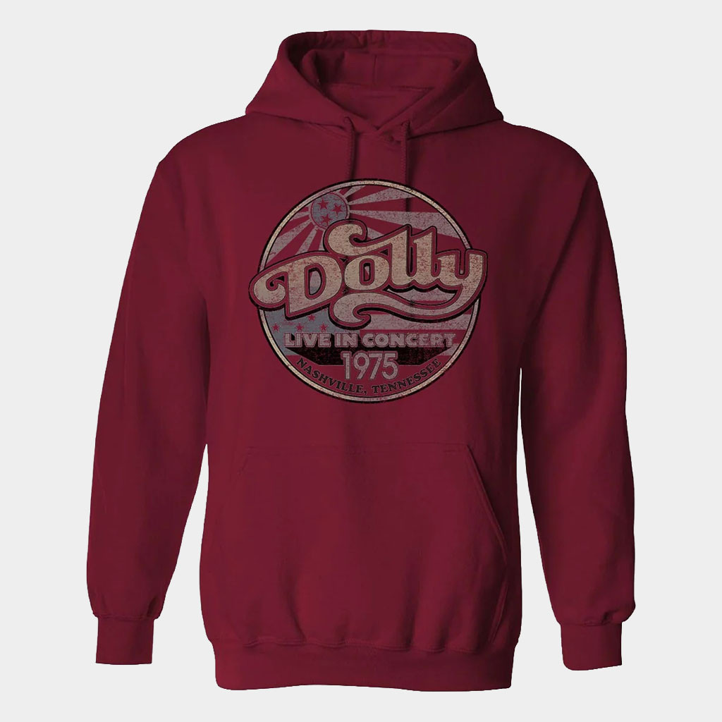 Dolly Parton Merch 2026 Dolly Parton Live In Concert 1975 Hoodie Presents Music Lovers