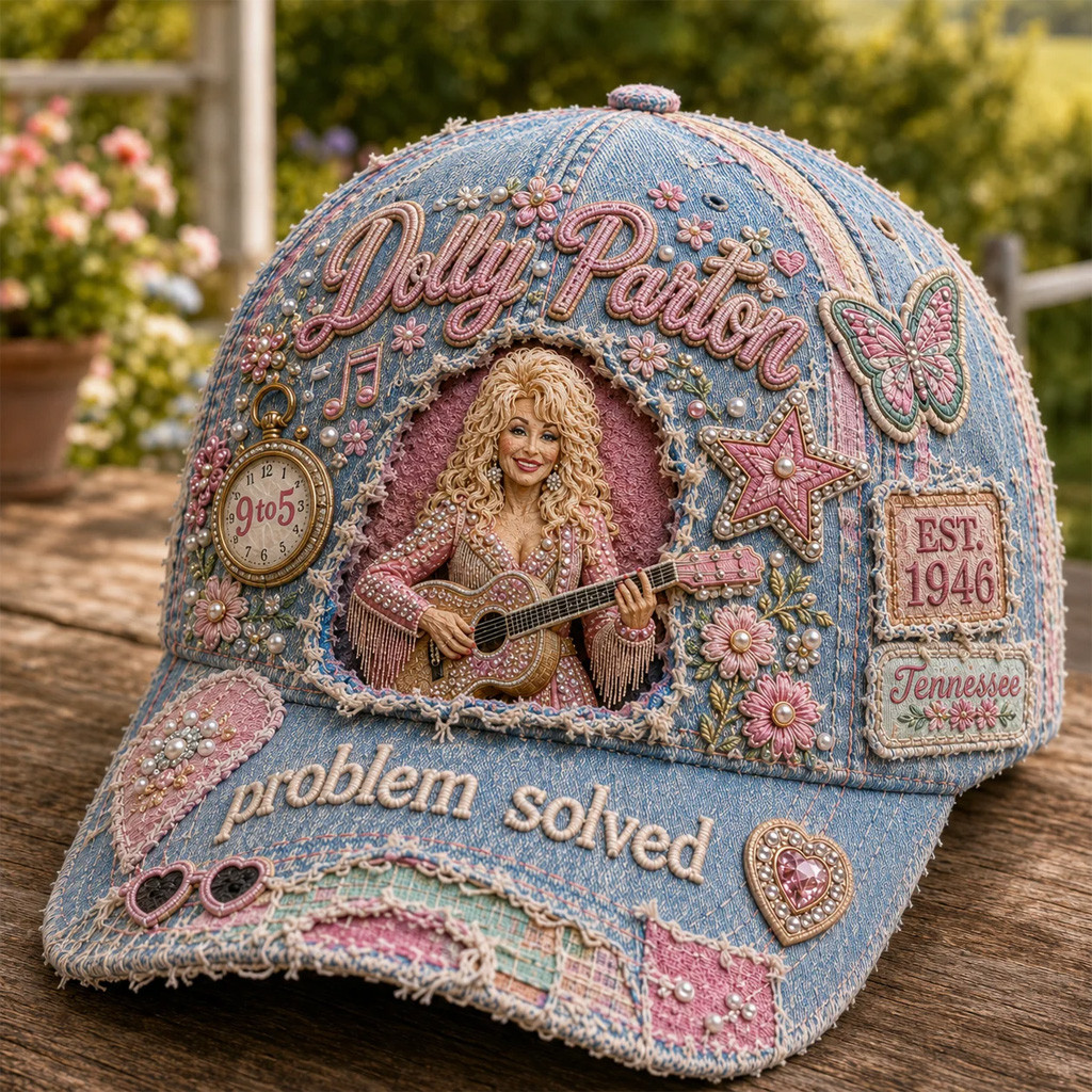 Dolly Parton Merch 9 To 5 Problem Solved Distressed Hat RIP Dolly Parton Cap Memorial Gifts