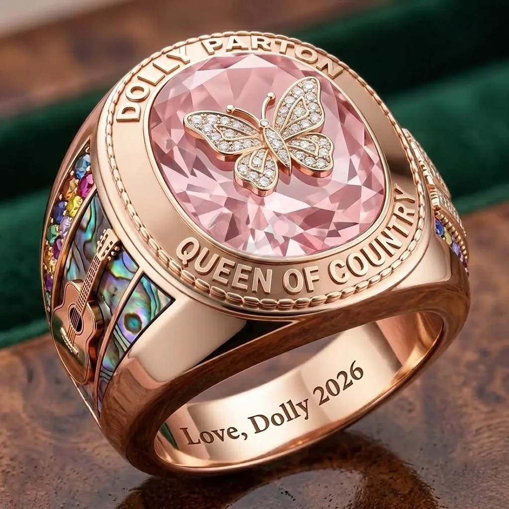Dolly Parton Queen Of Country Butterfly Ring Dolly Parton Merch 2026 Present For Music Lovers