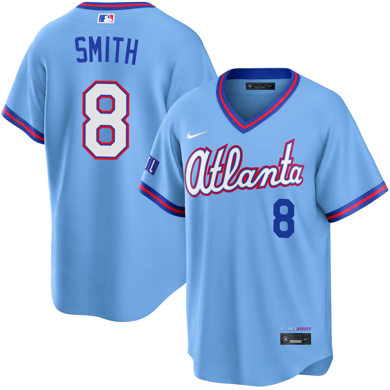 Dominic Smith Atlanta Braves 2026 City Connect Stadium Jersey - Powder Blue
