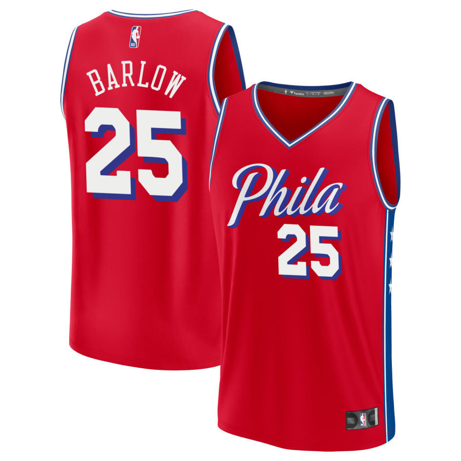 Dominick Barlow Philadelphia 76ers 2025 Fast Break Statement Edition Jersey - Red