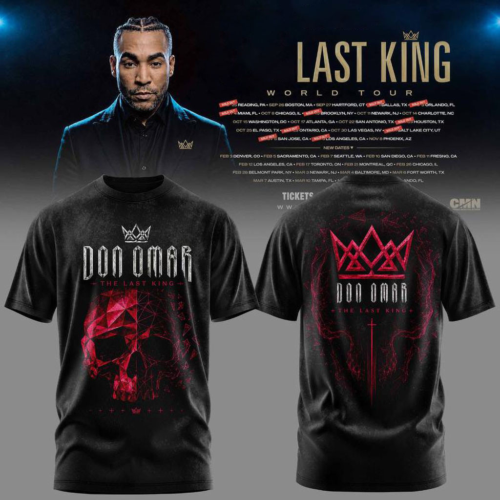 Don Omar The Last King World Tour 2026 T-Shirt Don Omar Merch Present For Rapper Fans