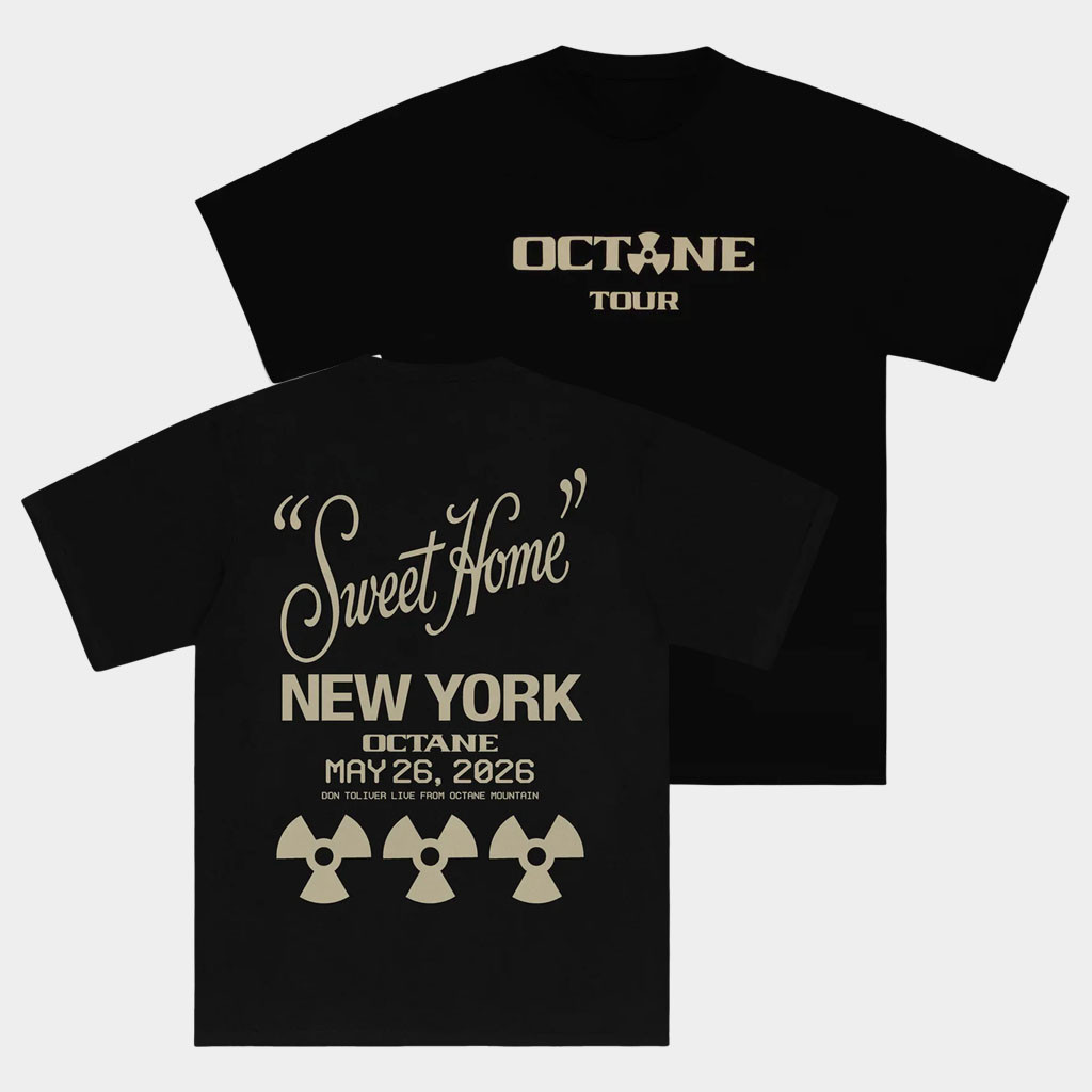 Don Toliver Merch 2026 Octane Sweet Home New York T-Shirt Don Toliver Octane Tour Merch Black