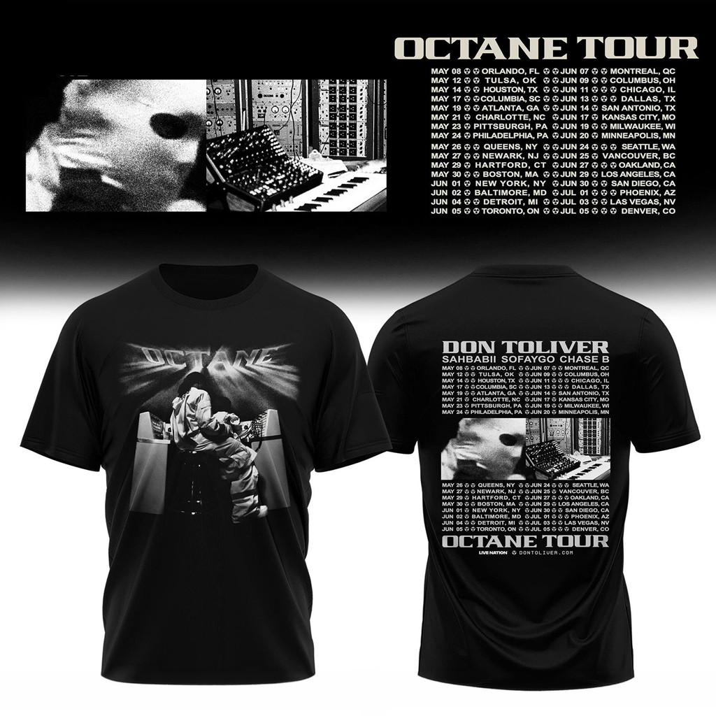 Don Toliver OCTANE Tour 2026 T-Shirt Don Toliver Merch Gifts For Rapper Fans