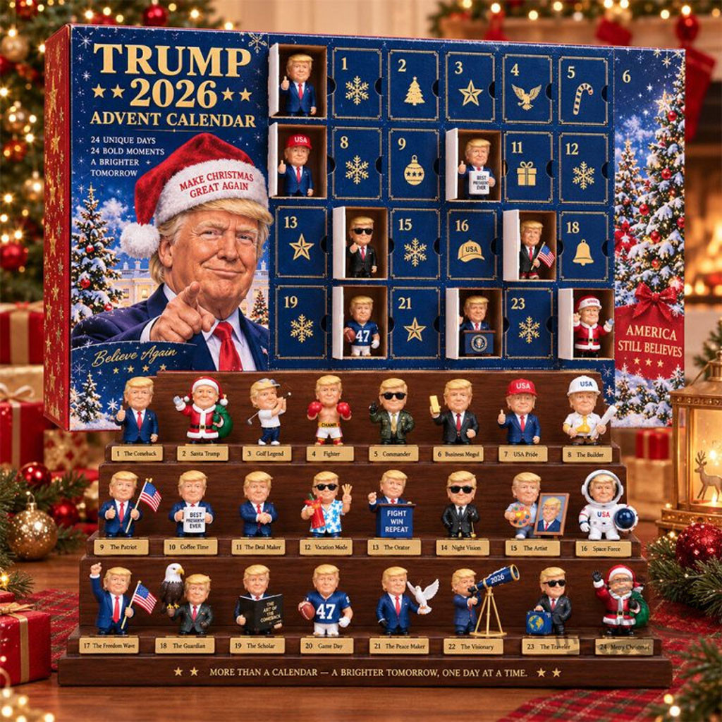 Donald Trump 2026 Advent Calendar Christmas Tree Decorations MAGA Merch Patriotic Gifts