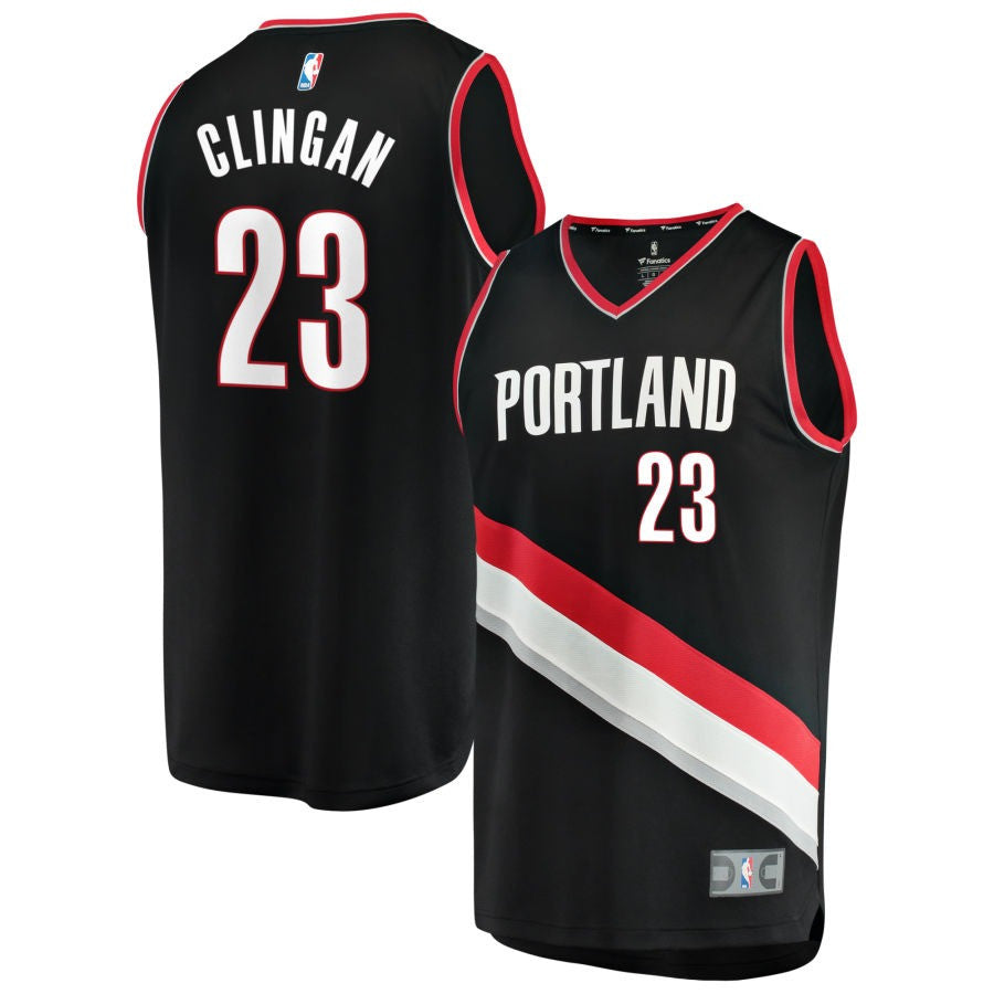 Donovan Clingan Portland Trail Blazers 2025 Icon Edition Fast Break Jersey - Black