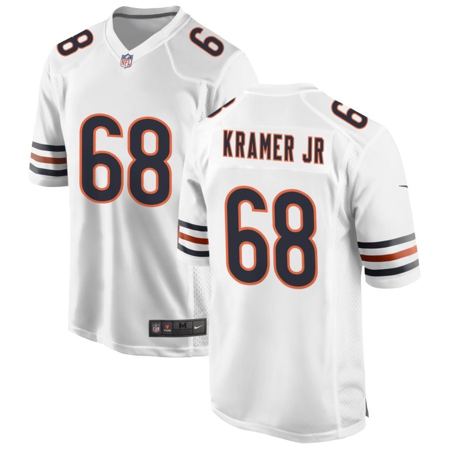 Doug Kramer Jr Chicago Bears 2025 Game Jersey - White