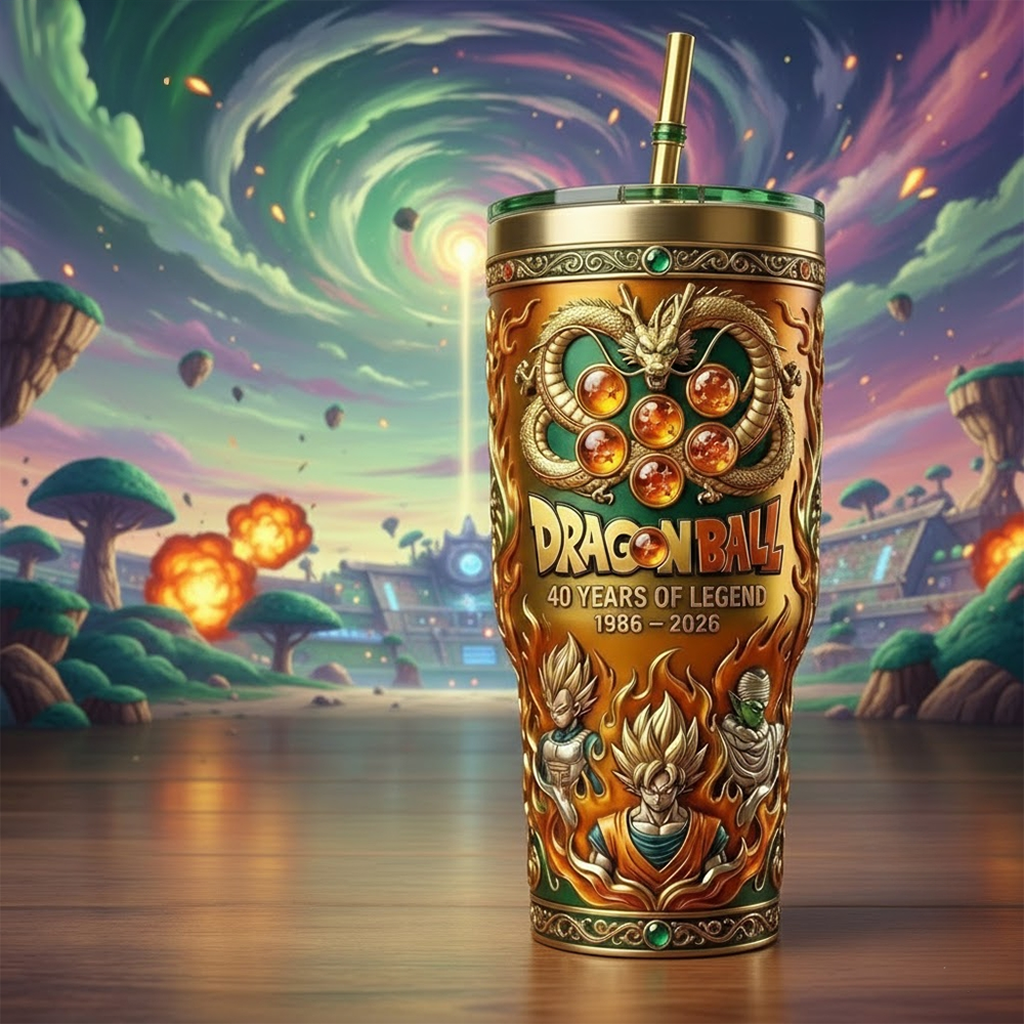 Dragon Ball 40Th Anniversary Shenron Stanley Tumbler 2026 Dragon Ball Merch Gifts For Him