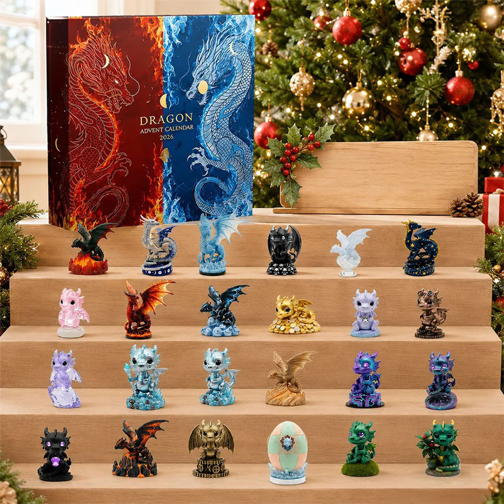 Dragon Christmas Advent Calendar 2026 Xmas Tree Ornaments Gifts Ideas For Fantasy Lovers