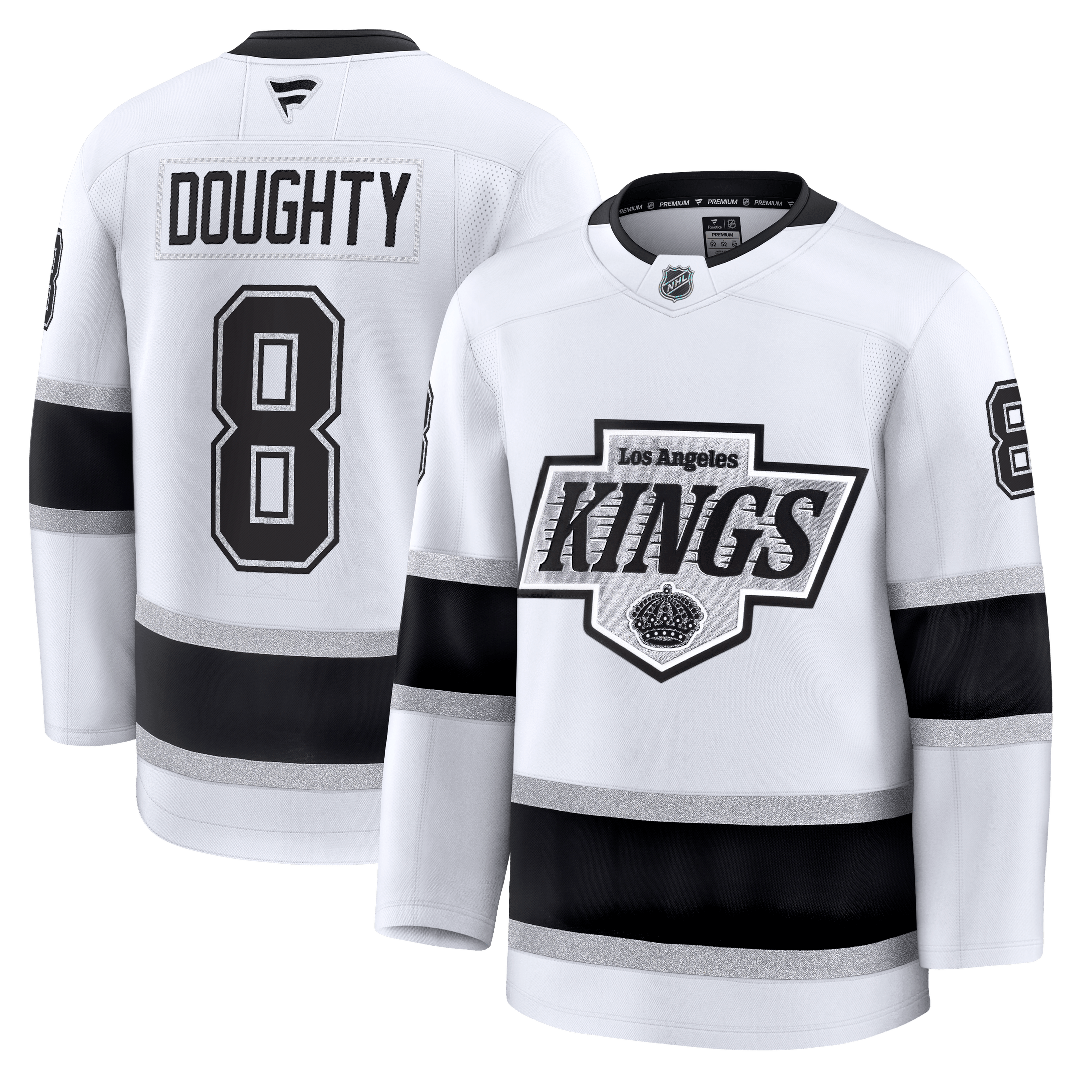 Drew Doughty Los Angeles Kings 2025 Premium Away Jersey - White 1 Drew Doughty Los Angeles Kings 2025 Premium Away Jersey - White