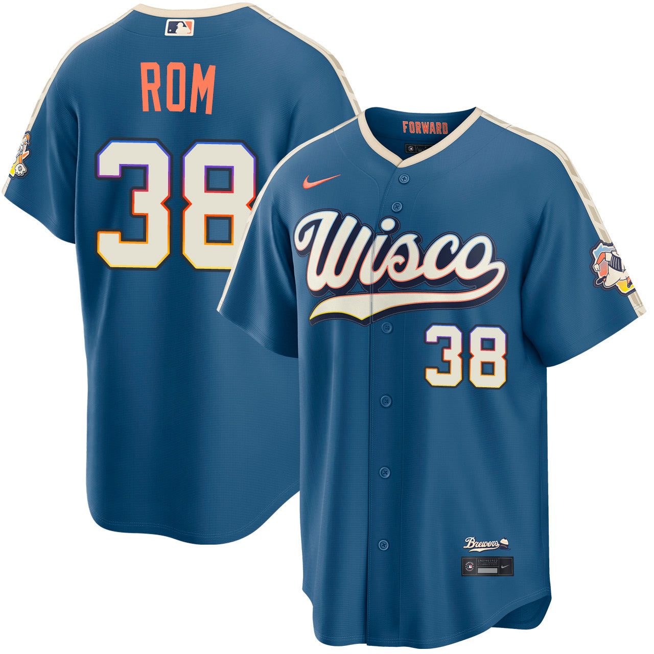Drew Rom Milwaukee Brewers 2026 City Connect Stadium Jersey - Mineral Blue