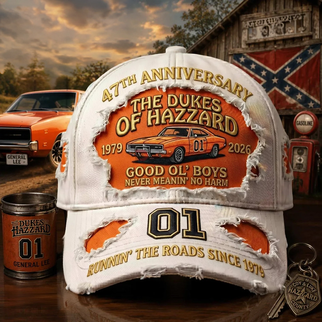 Dukes Of Hazzard 47th Anniversary Distressed Hat 01 Runnin The Roads Baseball Cap Gift For Dad