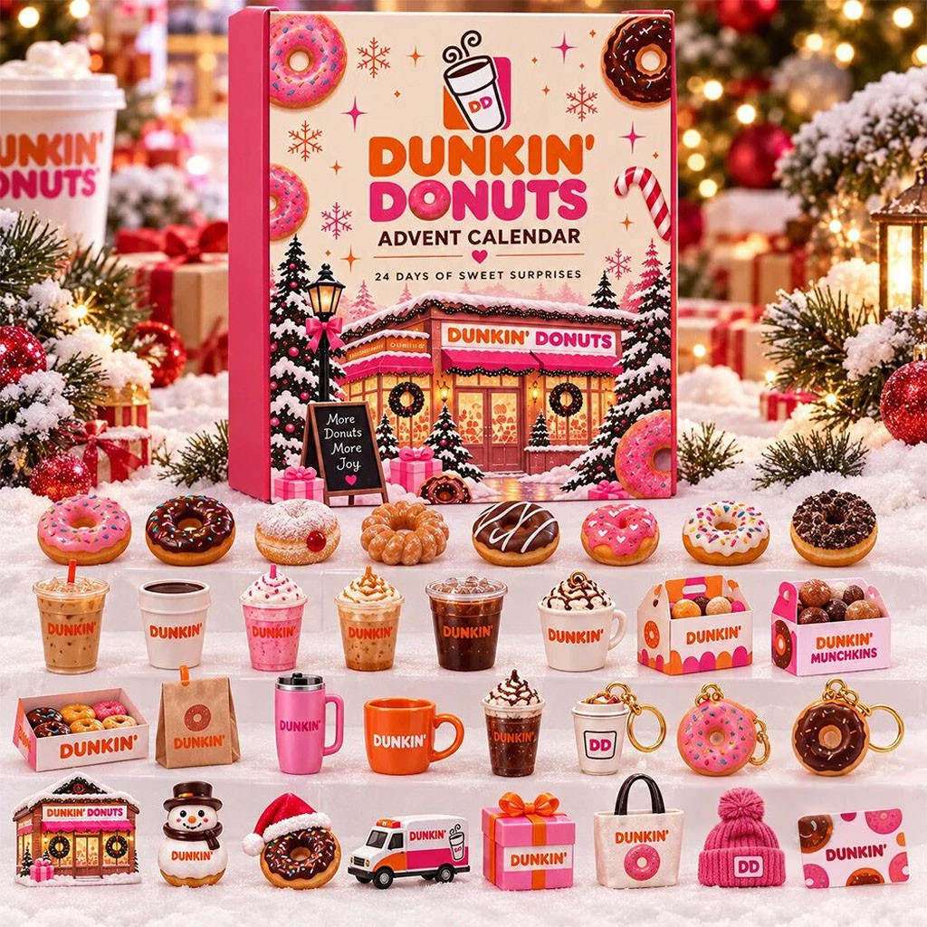 Dunkin Donuts Advent Calendar 24 Days Of Sweet Surprises Christmas Ornaments Dunkin Merch