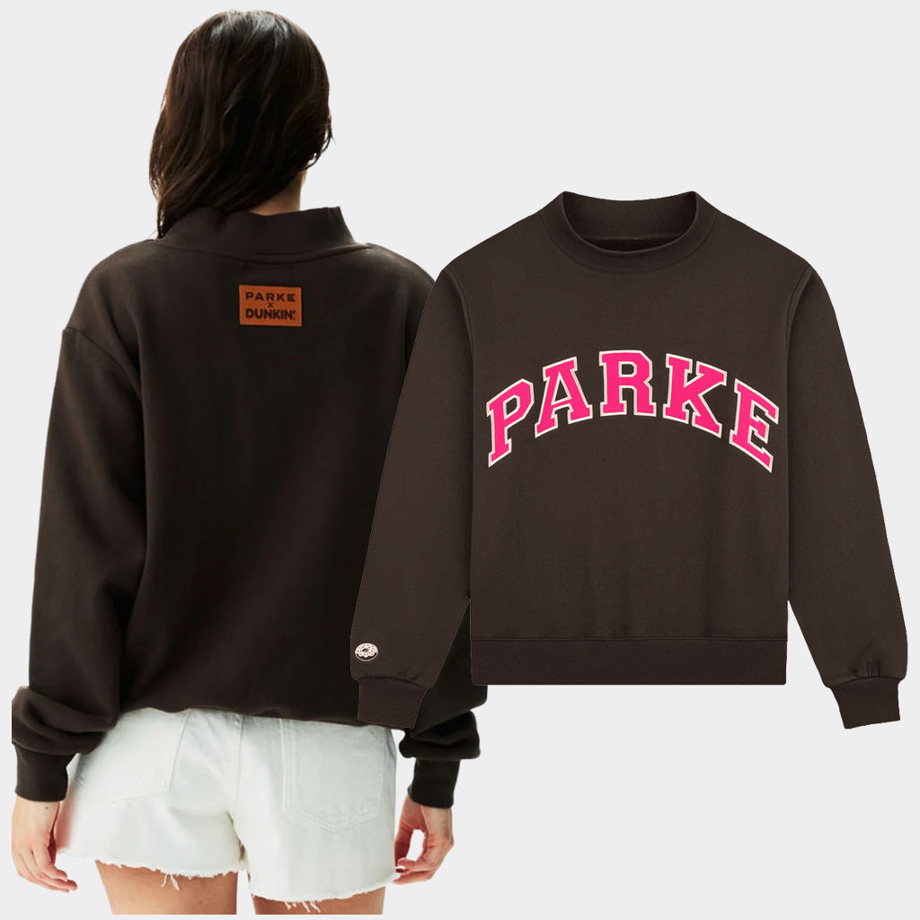 Dunkin Runs On Merch 2026 Parke X Dunkin' Varsity Mockneck Sweatshirt Birthday Gift For Besties