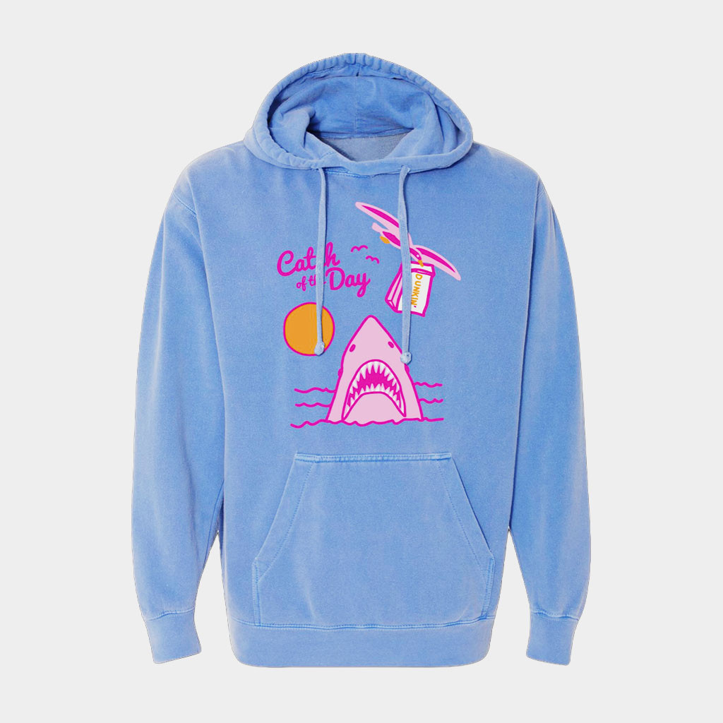 Dunkin Runs On Merch 2026 Shark Hoodie Catch Of The Day Hoodie Gifts For Daughters