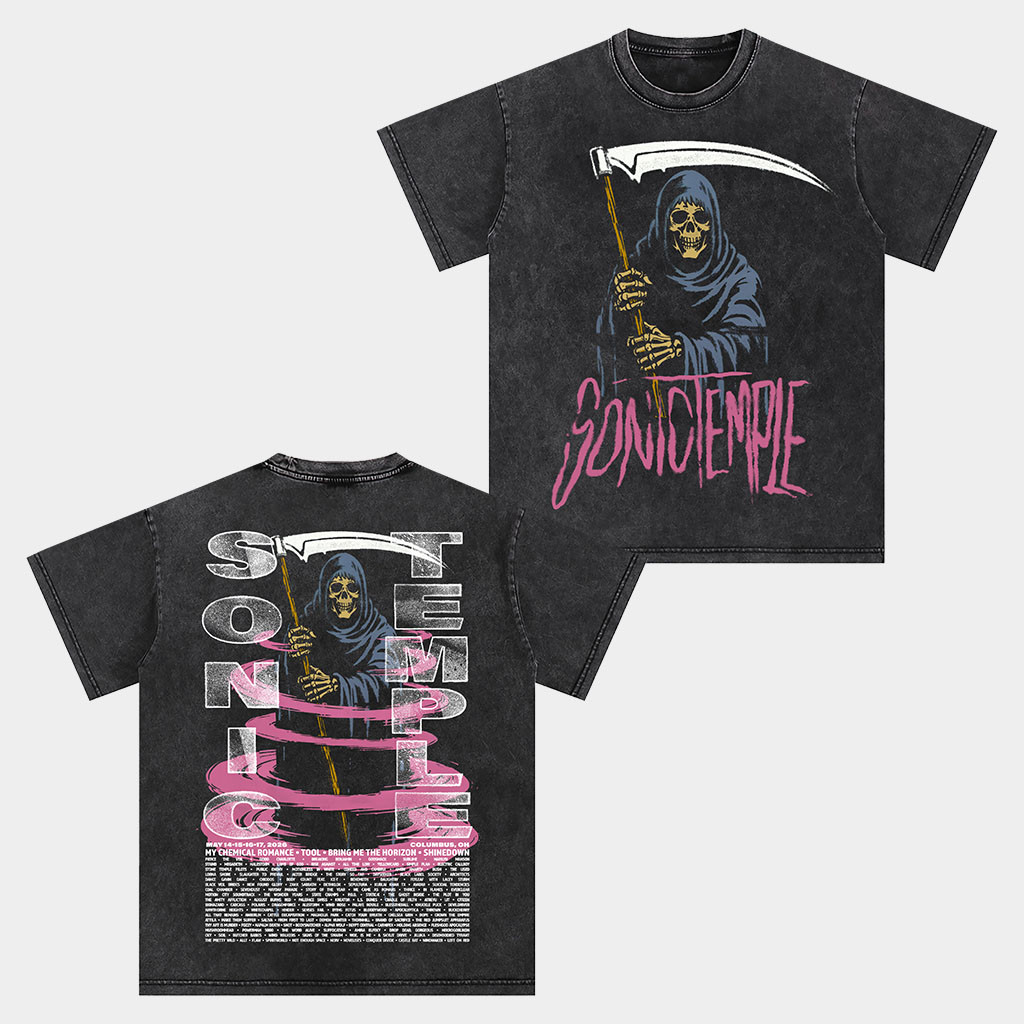 DWP Merch 2026 Reaper Cyclone Wash T-Shirt Sonic Temple Shirt Gifts For Dudes