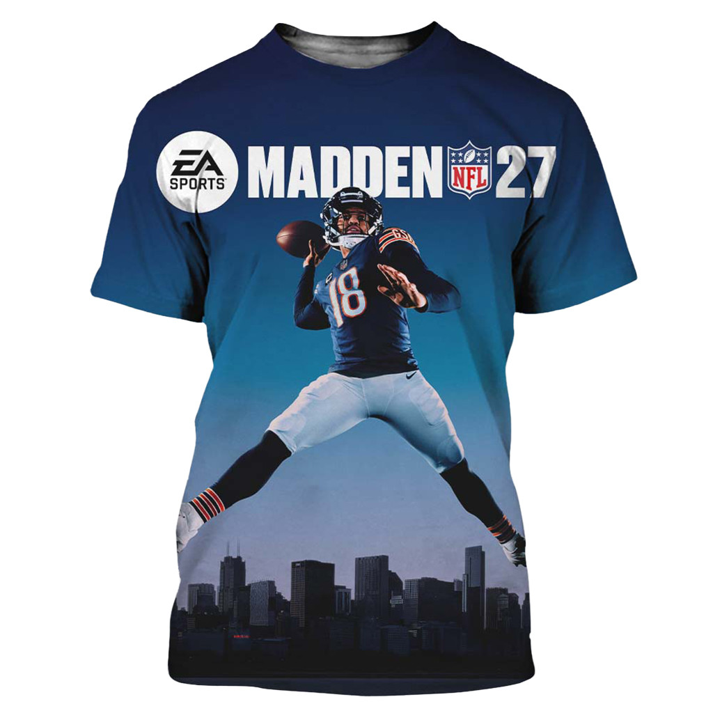 EA Sports Madden 27 Caleb Williams Chicago Bears Cover Shirt Presents For Football Lovers