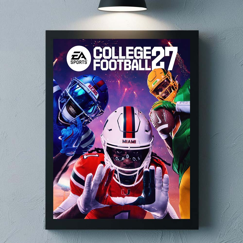 EA Sports Merch College Football 27 Kewan Lacy Malachi Toney Danta Moore Cover Poster Decor