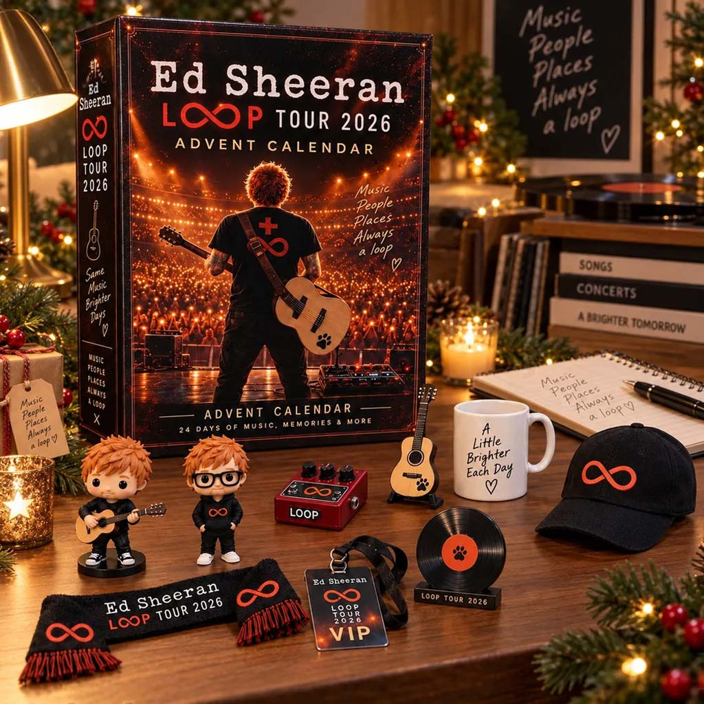 Ed Sheeran Loop Tour 2026 Advent Calendar Christmas Ornaments Ed Sheeran Merch Fan Gifts