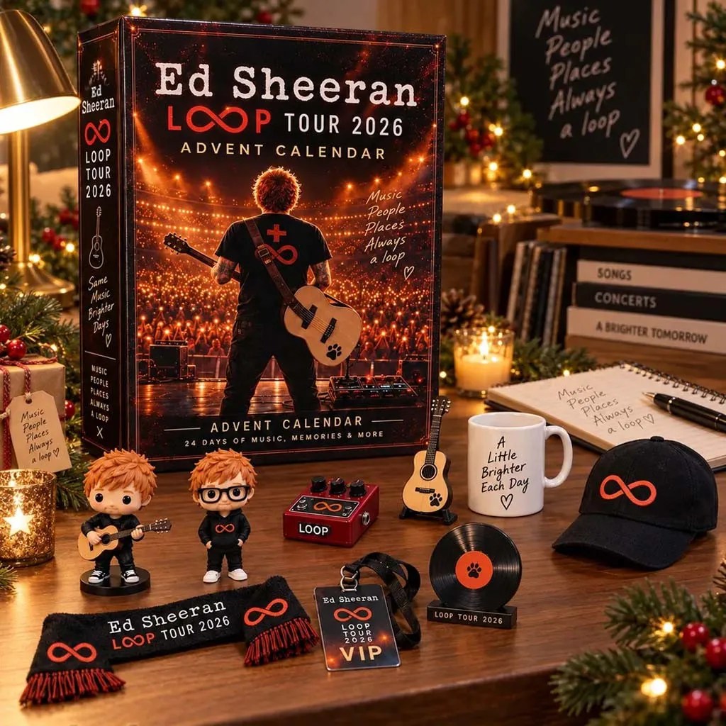 Ed Sheeran Loop Tour 2026 Advent Calendar Christmas Ornaments Ed Sheeran Merch Fan Gifts