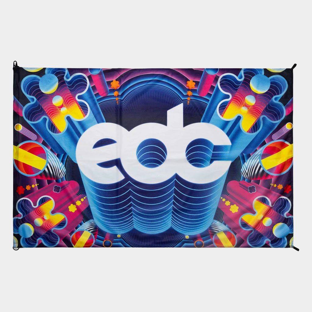 EDC Merch 2026 Kinetic Journey Floral Flag Home Decor Gifts For Music Lovers