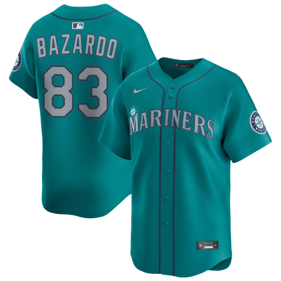 Eduard Bazardo Seattle Mariners 2025 Alternate Limited Jersey - Aqua