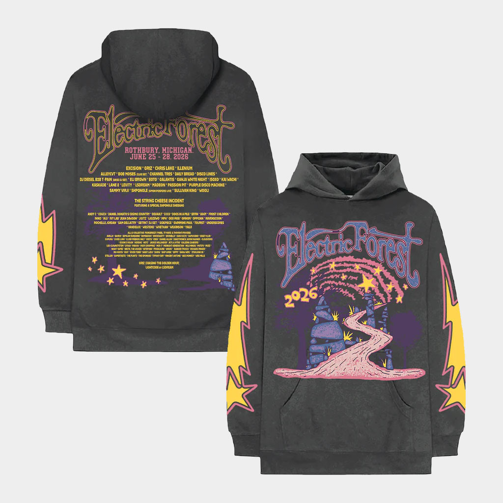 Electric Forest Merch Dreamy Night 2026 Lineup Hoodie Music Lover Gifts For Him