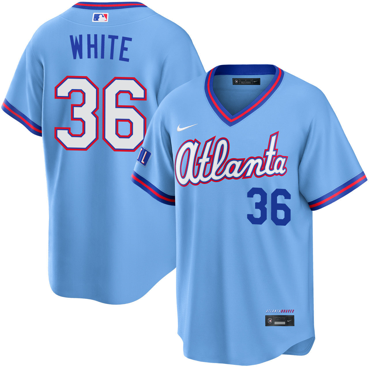 Eli White Atlanta Braves 2026 City Connect Stadium Jersey - Powder Blue