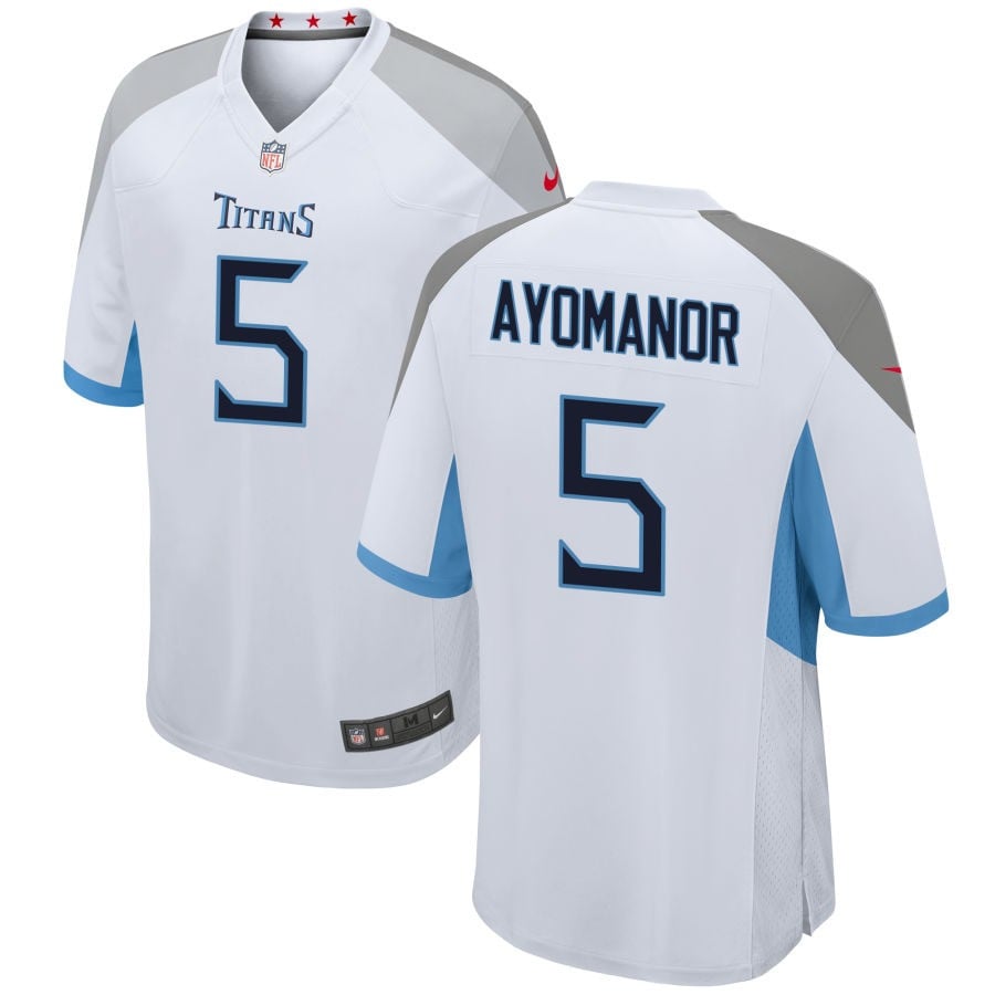 Elic Ayomanor Tennessee Titans 2025 Game Jersey - White