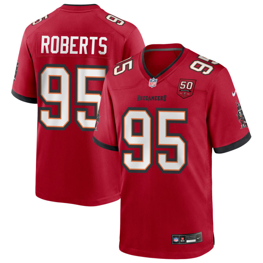 Elijah Roberts Tampa Bay Buccaneers 2025 50th Season Game Jersey - Red