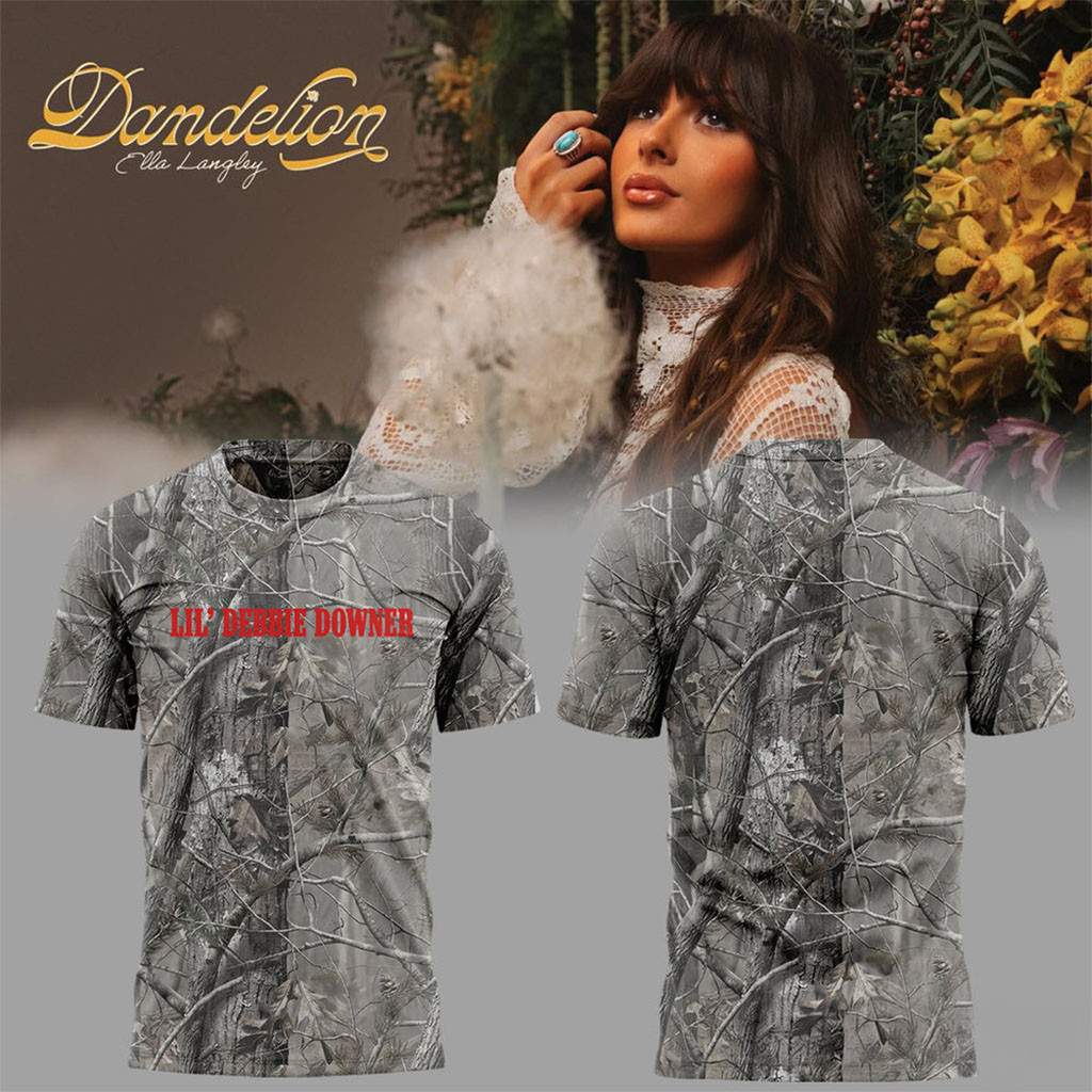Ella Langley Dandelion Tour Lil Debbie Downer Camo T-Shirt Ella Langley Merch Dad Gifts