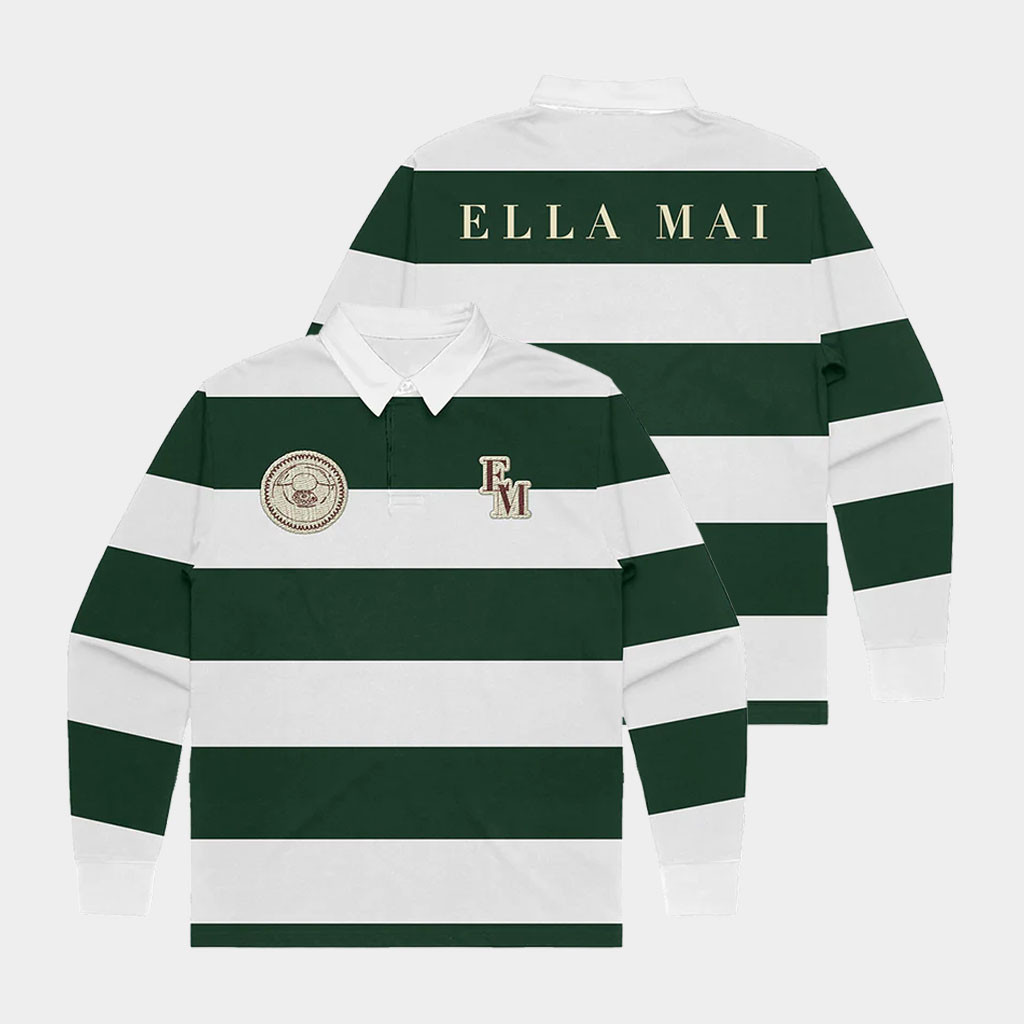 Ella Mai Merch 2026 DYSLM Stripe Long Sleeve Polo Shirt Gifts For Music Lovers