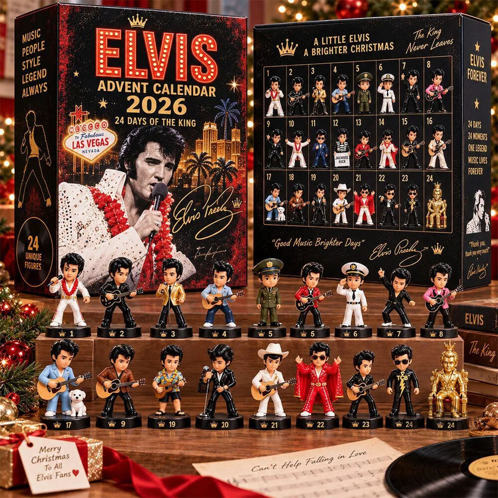 Elvis Presley Advent Calendar 2026 24 Days Of Music Legend Elvis Presley Merch Xmas Tree Decor