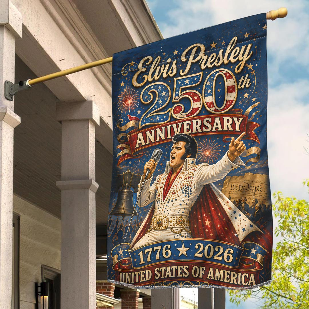 Elvis Presley X America 250th Anniversary Flag Patriotic Outdoor Decor Elvis Presley Merch 2026