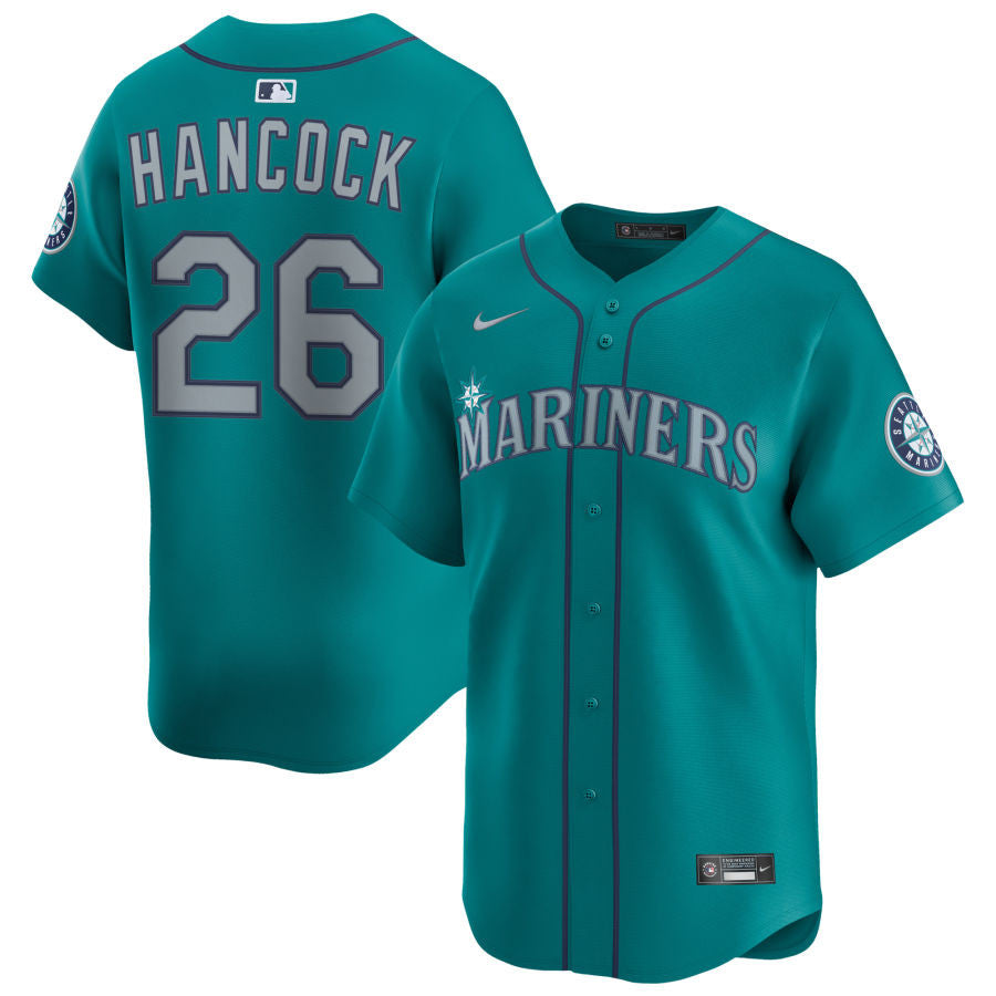 Emerson Hancock Seattle Mariners 2025 Alternate Limited Jersey - Aqua