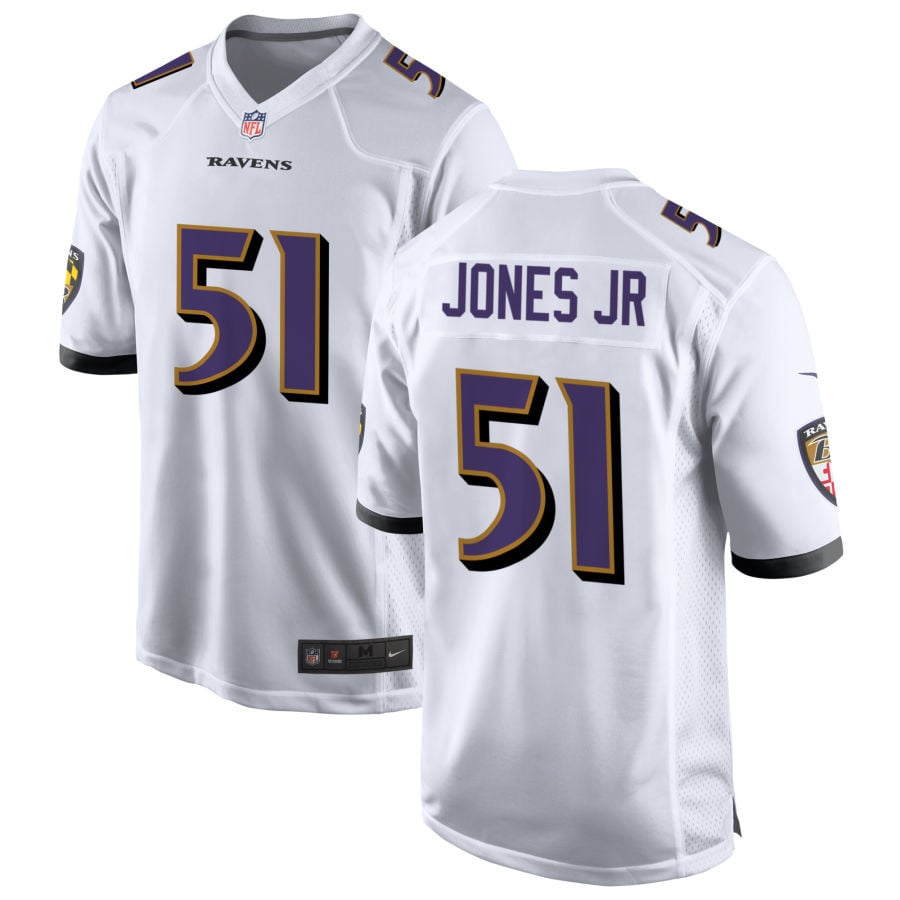 Emery Jones Jr Baltimore Ravens 2025 Game Jersey - White