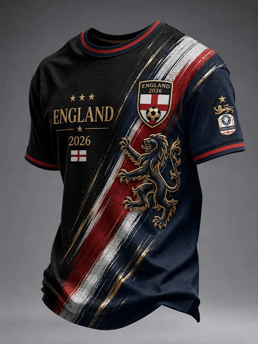 England 2026 World Cup T-Shirt Three Lions Shirt Game Day Outfits FIFA Merch Football Fan Gifts