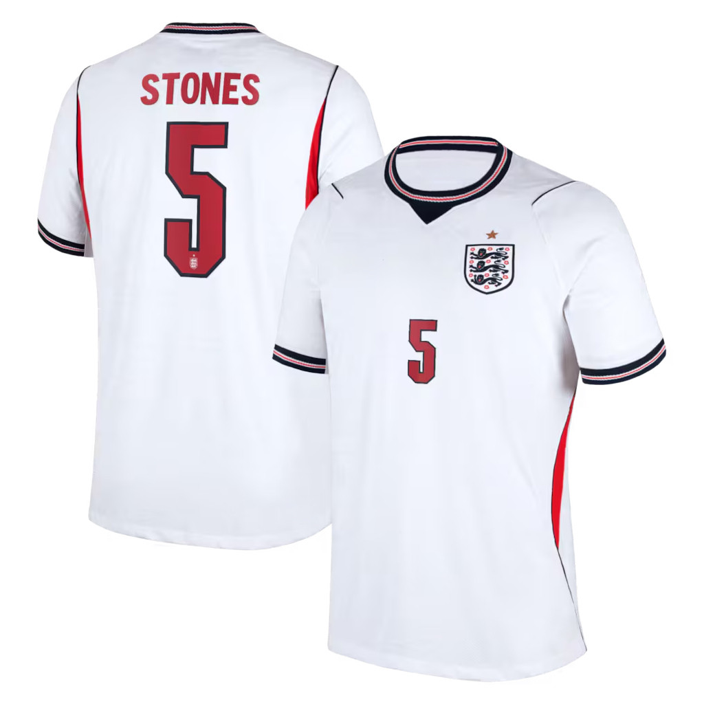 England FIFA World Cup 2026 Merch Stones #5 England National Team Home Match Jersey Fan Gifts