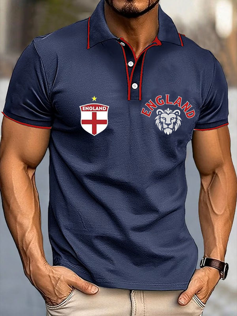 England FIFA World Cup 2026 Polo Shirt Lions Game Day Merch England Football Lover Gift For Men