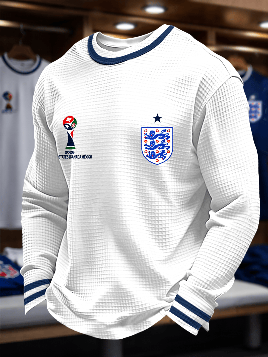 England Soccer FIFA World Cup 2026 Merch Team UK Football Game Day Long Sleeve Shirt Fan Gifts