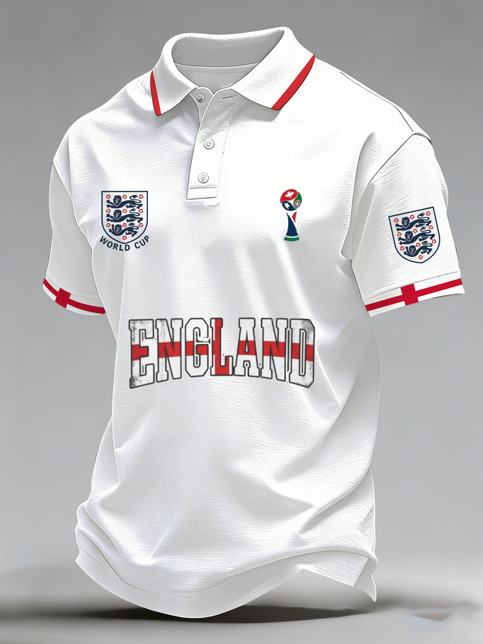 England Soccer FIFA World Cup 2026 Polo Shirt Game Day Clothing Men's Gifts For England Fan