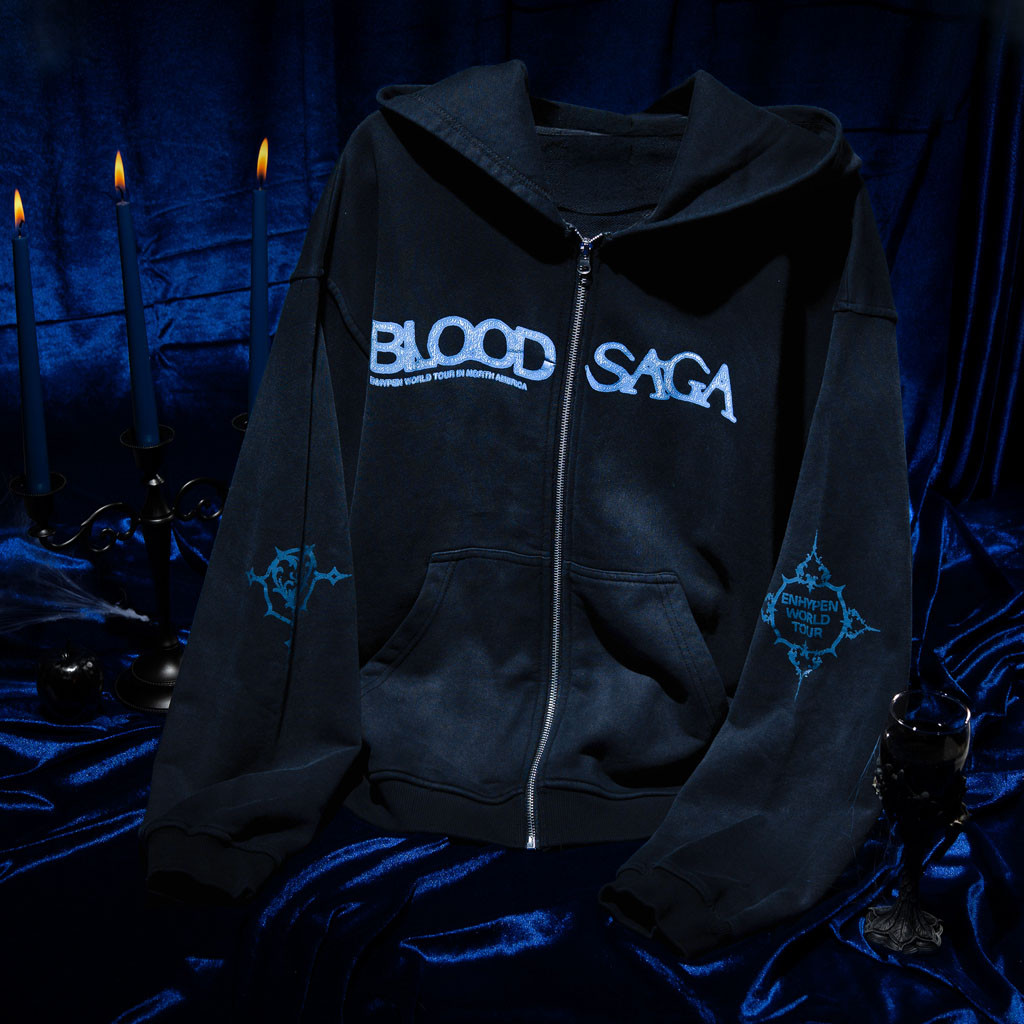 Enhypen Blood Saga Merch 2026 Enhypen World Tour Blood Saga In North America Zip Hoodie Gifts